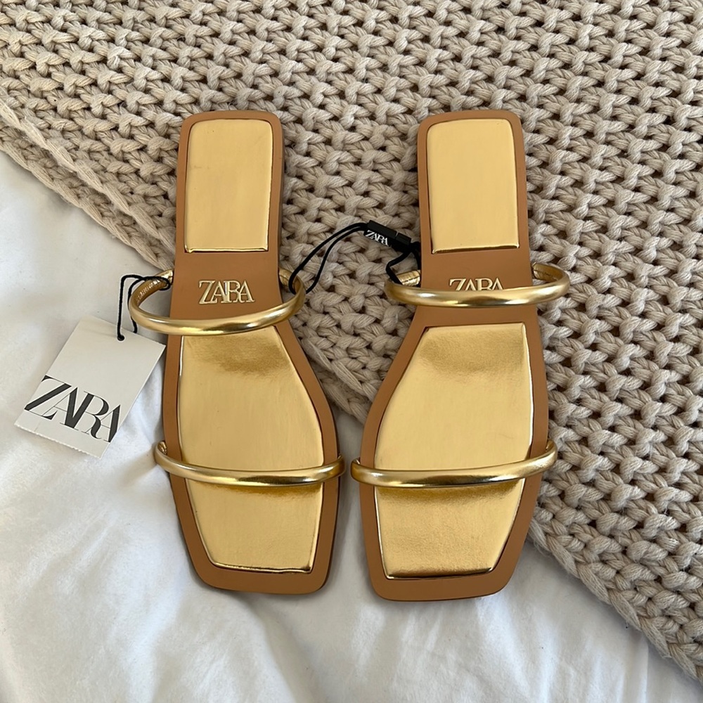 Zara gold slides